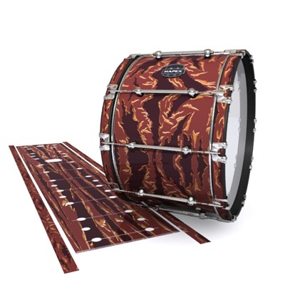 Mapex Quantum Bass Drum Slip - Sabertooth Tiger Camouflage (Red)