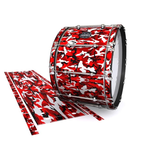 Mapex Quantum Bass Drum Slip - Serious Red Traditional Camouflage (Red)
