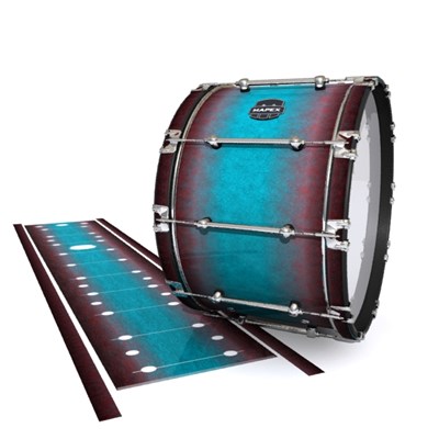 Mapex Quantum Bass Drum Slip - Shark Attack (Aqua) (Red)