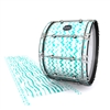 Mapex Quantum Bass Drum Slip - Wave Brush Strokes Aqua and White (Green) (Blue)