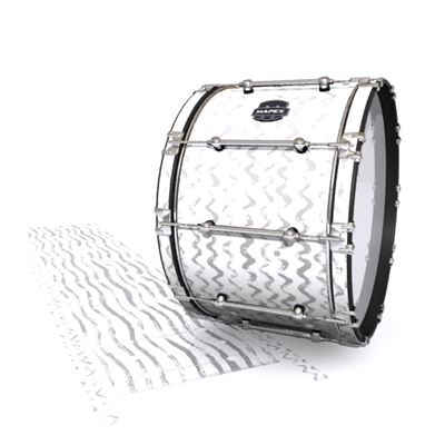 Mapex Quantum Bass Drum Slip - Wave Brush Strokes Grey and White (Neutral)