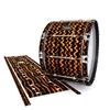 Mapex Quantum Bass Drum Slip - Wave Brush Strokes Orange and Black (Orange)