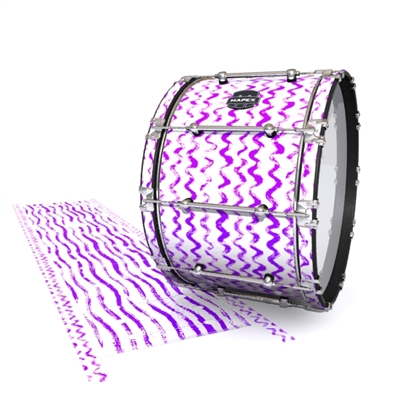 Mapex Quantum Bass Drum Slip - Wave Brush Strokes Purple and White (Purple)