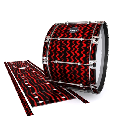 Mapex Quantum Bass Drum Slip - Wave Brush Strokes Red and Black (Red)