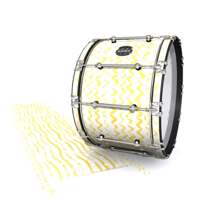 Mapex Quantum Bass Drum Slip - Wave Brush Strokes Yellow and White (Yellow)