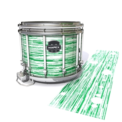 Mapex Quantum Snare Drum Slip - Chaos Brush Strokes Green and White (Green)
