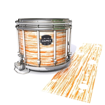 Mapex Quantum Snare Drum Slip - Chaos Brush Strokes Orange and White (Orange)