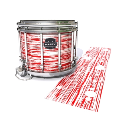 Mapex Quantum Snare Drum Slip - Chaos Brush Strokes Red and White (Red)