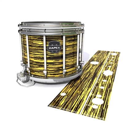 Mapex Quantum Snare Drum Slip - Chaos Brush Strokes Yellow and Black (Yellow)