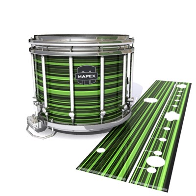 Mapex Quantum Snare Drum Slip - Green Horizon Stripes (Green)