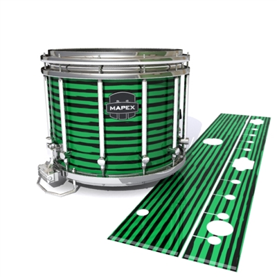 Mapex Quantum Snare Drum Slip - Lateral Brush Strokes Green and Black (Green)