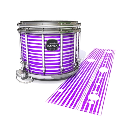 Mapex Quantum Snare Drum Slip - Lateral Brush Strokes Purple and White (Purple)