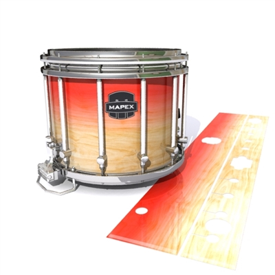 Mapex Quantum Snare Drum Slip - Maple Woodgrain Red Fade (Red)