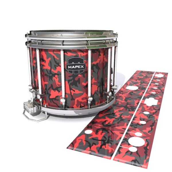 Mapex Quantum Snare Drum Slip - Red Slate Traditional Camouflage (Red)