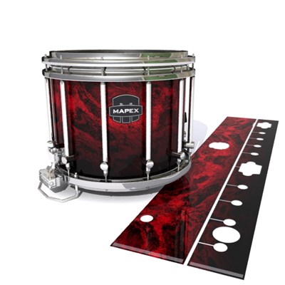 Mapex Quantum Snare Drum Slip - Volcano GEO Marble Fade (Red)