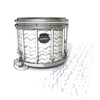 Mapex Quantum Snare Drum Slip - Wave Brush Strokes Grey and White (Neutral)