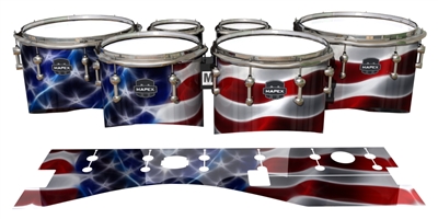 Mapex Quantum Tenor Drum Slips - Stylized American Flag