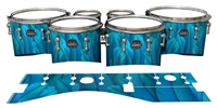 Mapex Quantum Tenor Drum Slips - Blue Feathers (Themed)