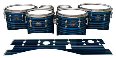 Mapex Quantum Tenor Drum Slips - Blue Horizon Stripes (Blue)