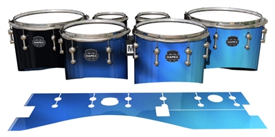 Mapex Quantum Tenor Drum Slips - Blue Light Rays (Themed)