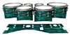 Mapex Quantum Tenor Drum Slips - Chaos Brush Strokes Aqua and Black (Green) (Blue)