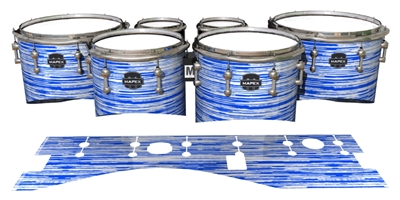 Mapex Quantum Tenor Drum Slips - Chaos Brush Strokes Blue and White (Blue)