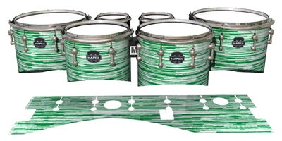 Mapex Quantum Tenor Drum Slips - Chaos Brush Strokes Green and White (Green)