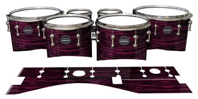 Mapex Quantum Tenor Drum Slips - Chaos Brush Strokes Maroon and Black (Red)