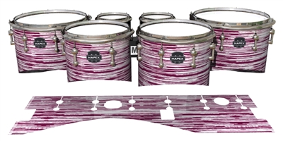Mapex Quantum Tenor Drum Slips - Chaos Brush Strokes Maroon and White (Red)