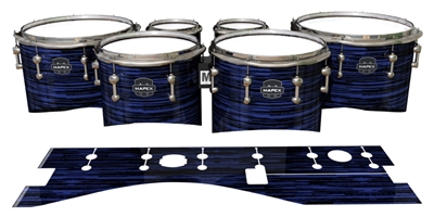 Mapex Quantum Tenor Drum Slips - Chaos Brush Strokes Navy Blue and Black (Blue)