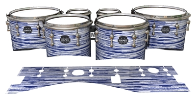Mapex Quantum Tenor Drum Slips - Chaos Brush Strokes Navy Blue and White (Blue)