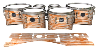 Mapex Quantum Tenor Drum Slips - Chaos Brush Strokes Orange and White (Orange)