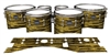 Mapex Quantum Tenor Drum Slips - Chaos Brush Strokes Yellow and Black (Yellow)