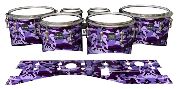 Mapex Quantum Tenor Drum Slips - Coastline Dusk Traditional Camouflage (Purple)