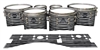 Mapex Quantum Tenor Drum Slips - Lateral Brush Strokes Black and White (Neutral)