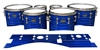 Mapex Quantum Tenor Drum Slips - Lateral Brush Strokes Blue and Black (Blue)