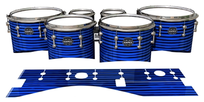 Mapex Quantum Tenor Drum Slips - Lateral Brush Strokes Blue and Black (Blue)