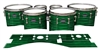 Mapex Quantum Tenor Drum Slips - Lateral Brush Strokes Green and Black (Green)