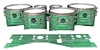Mapex Quantum Tenor Drum Slips - Lateral Brush Strokes Green and White (Green)
