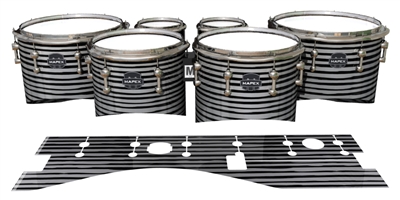 Mapex Quantum Tenor Drum Slips - Lateral Brush Strokes Grey and Black (Neutral)