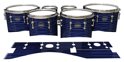 Mapex Quantum Tenor Drum Slips - Lateral Brush Strokes Navy Blue and Black (Blue)