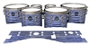 Mapex Quantum Tenor Drum Slips - Lateral Brush Strokes Navy Blue and White (Blue)