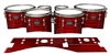 Mapex Quantum Tenor Drum Slips - Lateral Brush Strokes Red and Black (Red)