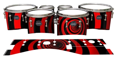 Mapex Quantum Tenor Drum Slips - Red Vortex Illusion (Themed)