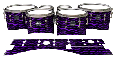 Mapex Quantum Tenor Drum Slips - Wave Brush Strokes Purple and Black (Purple)