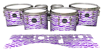 Mapex Quantum Tenor Drum Slips - Wave Brush Strokes Purple and White (Purple)