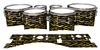 Mapex Quantum Tenor Drum Slips - Wave Brush Strokes Yellow and Black (Yellow)