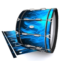 Pearl Championship Maple Bass Drum Slip - Blue Flames (Themed)