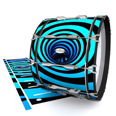Pearl Championship Maple Bass Drum Slip - Blue Vortex Illusion (Themed)