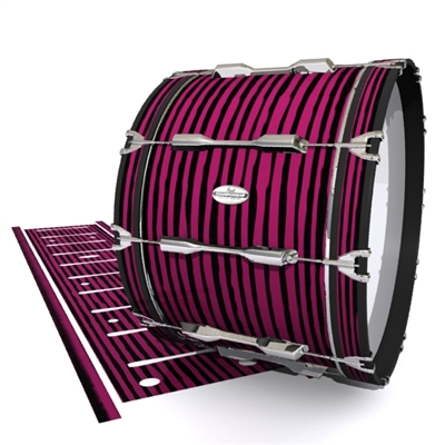 Pearl Championship Maple Bass Drum Slip - Lateral Brush Strokes Maroon and Black (Red)